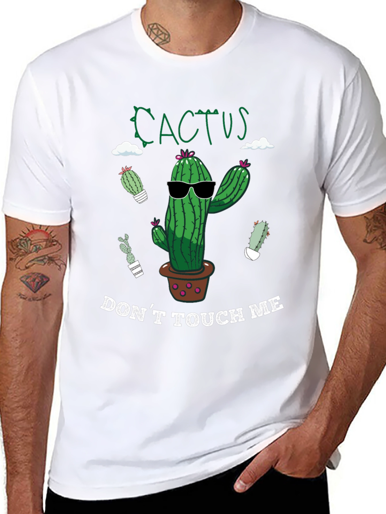 Cactus Dont Touch Me Graphic T-Shirt