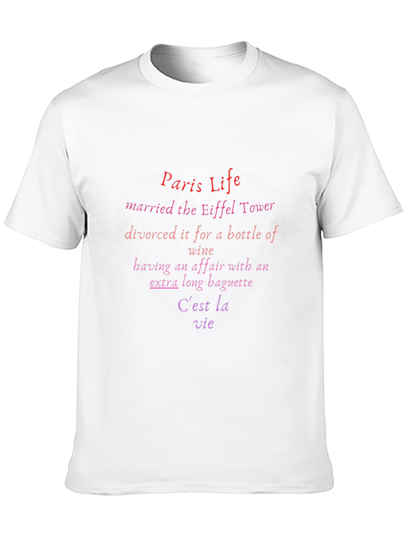 Paris Life T-Shirt - Eiffel Tower Novelty Tee