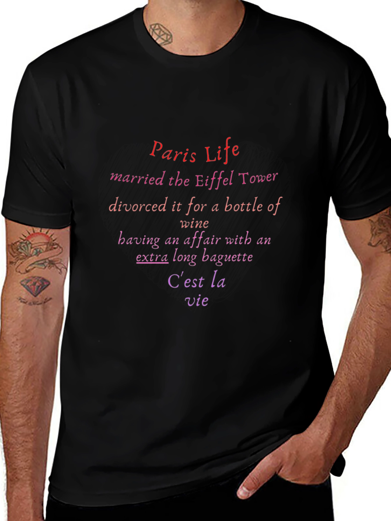 Paris Life T-Shirt - Eiffel Tower Novelty Tee