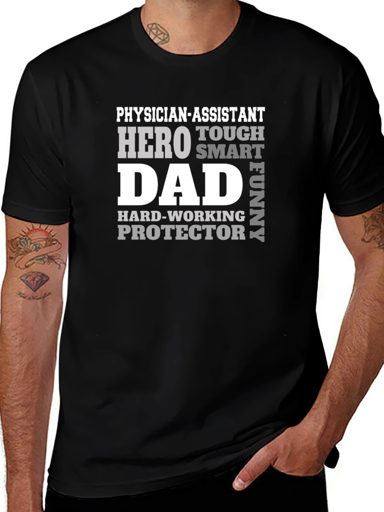 Physician Assistant Dad T-Shirt - Hero Protector Funny