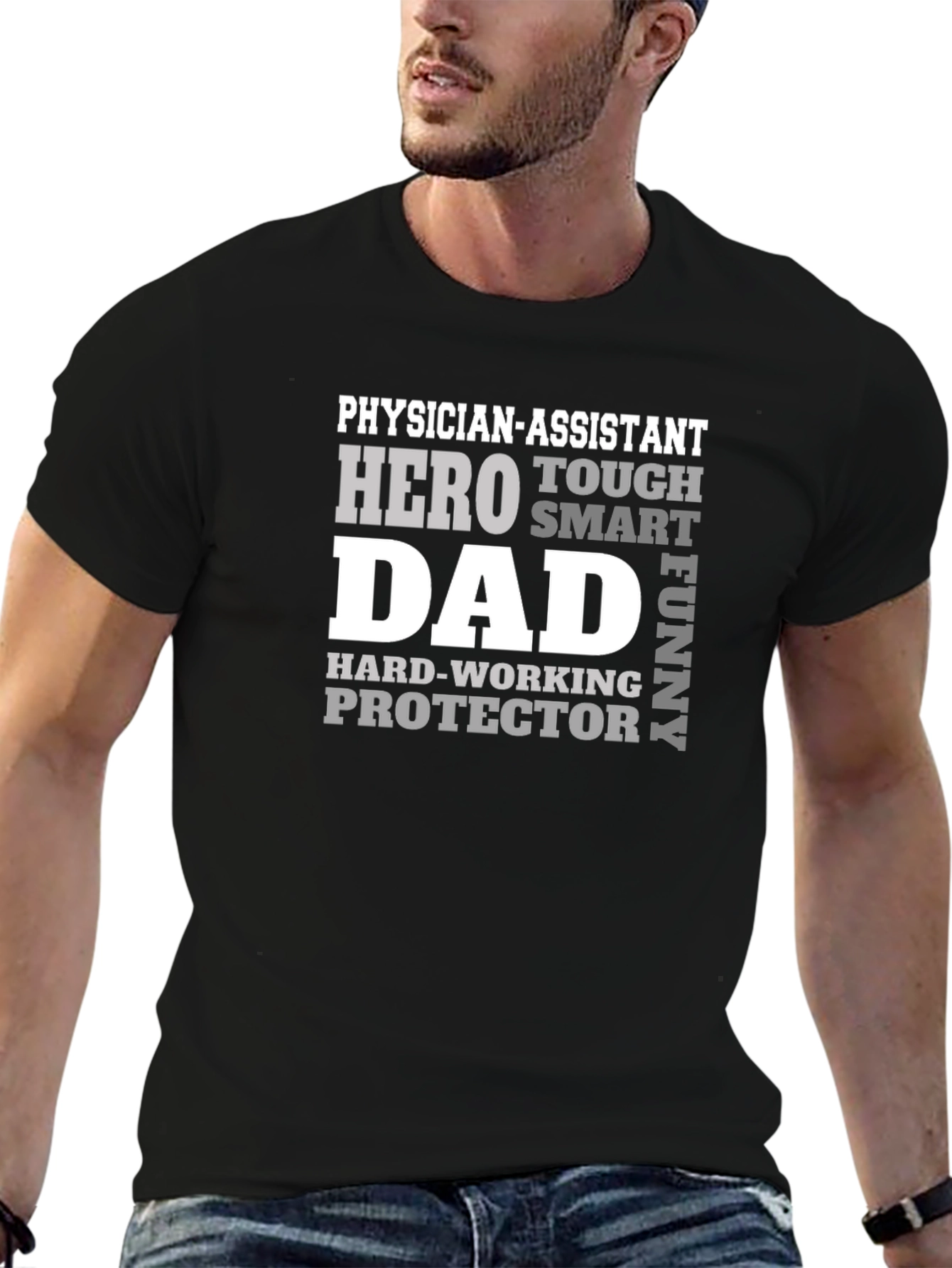 Physician Assistant Dad T-Shirt - Hero Protector Funny