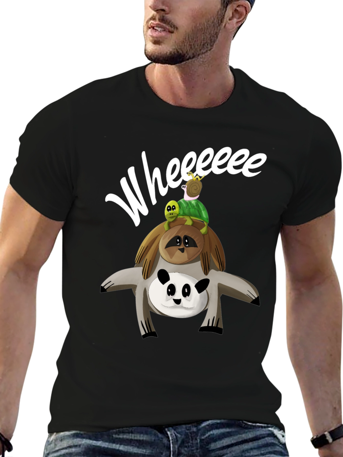 Whimsical Animal Stack T-Shirt