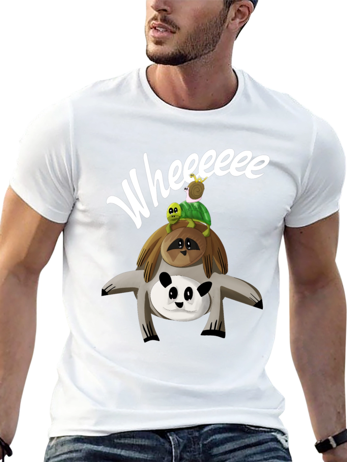 Whimsical Animal Stack T-Shirt