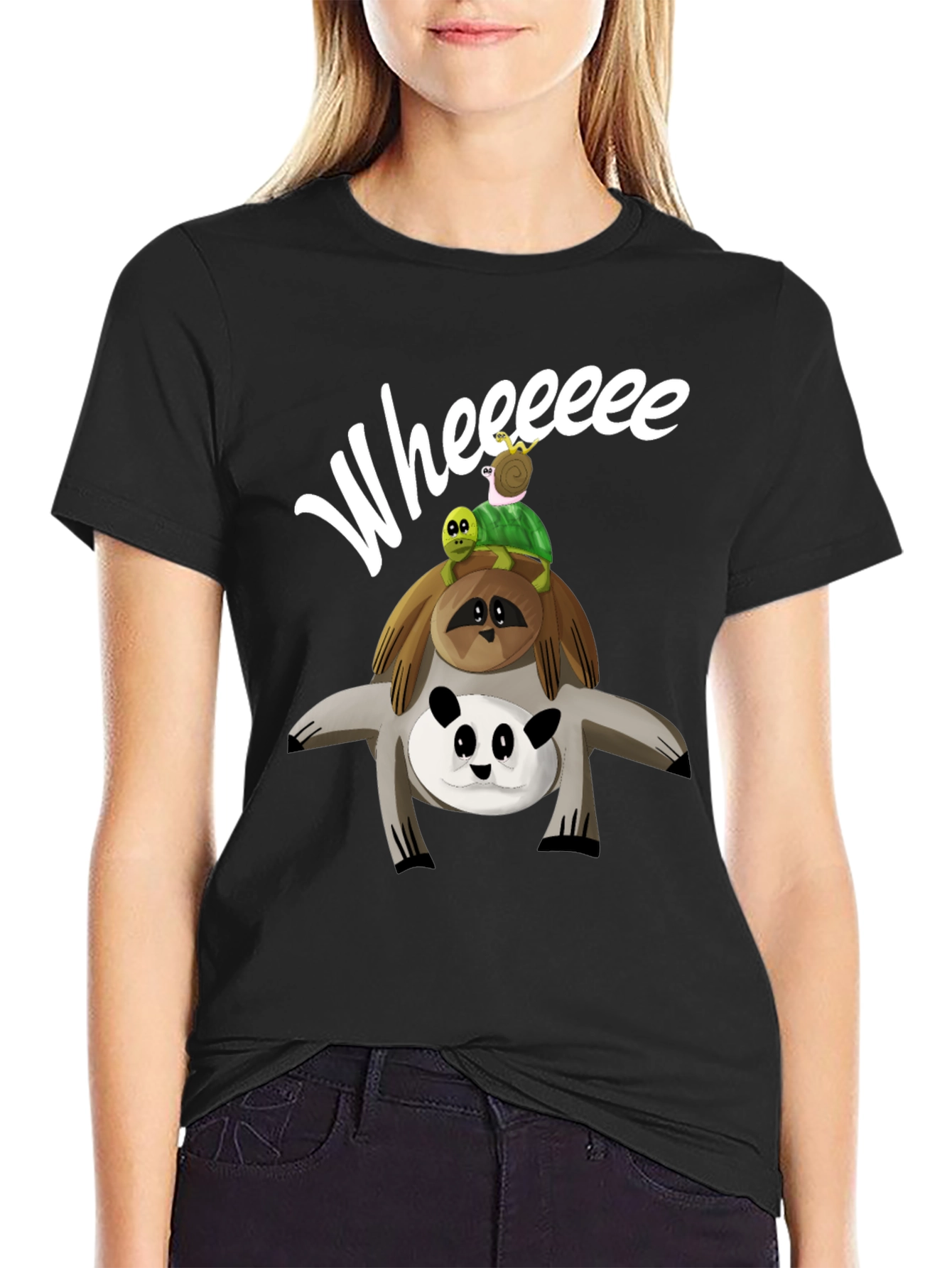 Whimsical Animal Stack T-Shirt