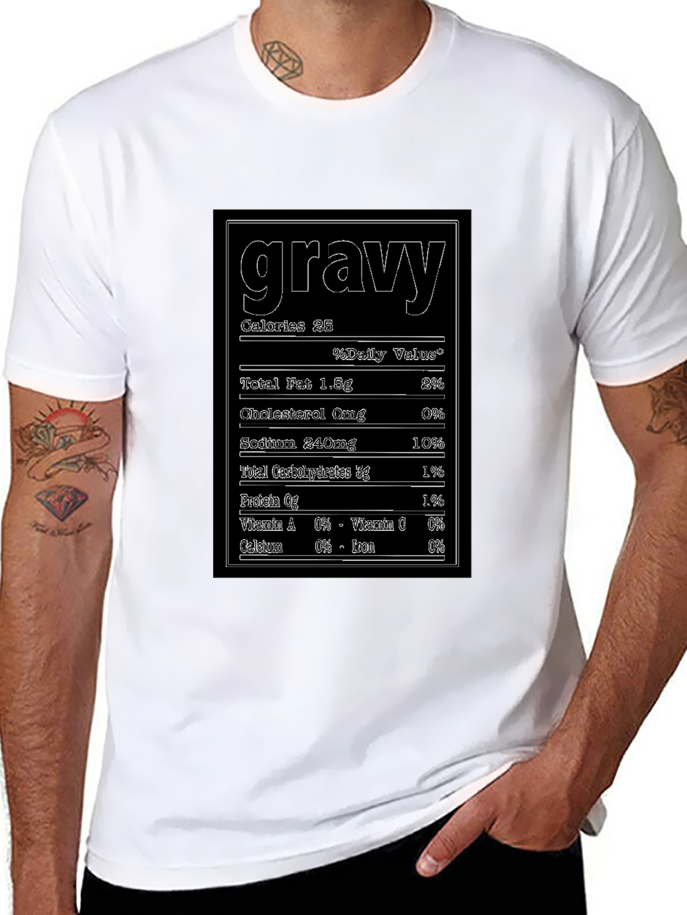 Funny Gravy Nutrition Facts T-Shirt