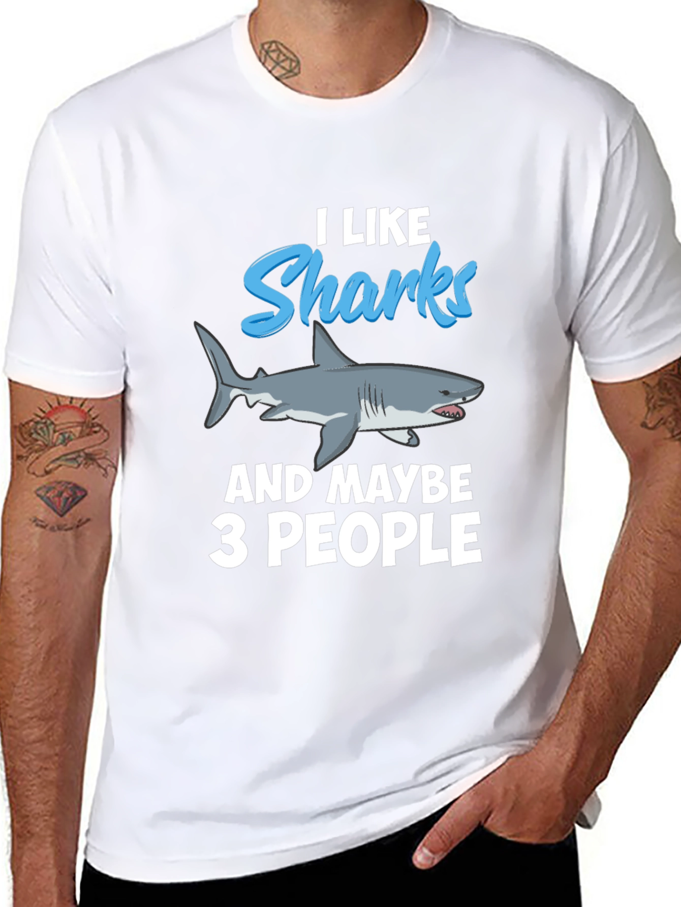 I Like Sharks T-Shirt - Funny Graphic Tee