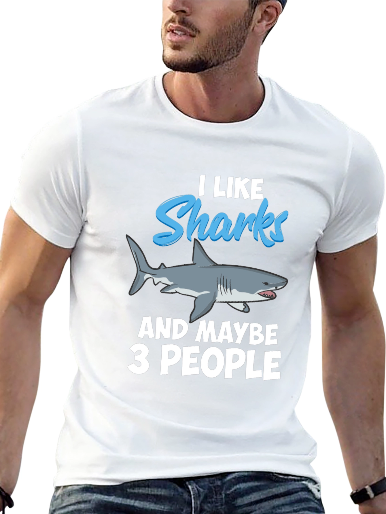 I Like Sharks T-Shirt - Funny Graphic Tee