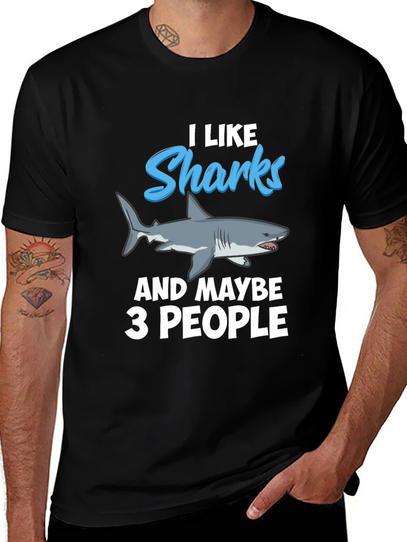 I Like Sharks T-Shirt - Funny Graphic Tee