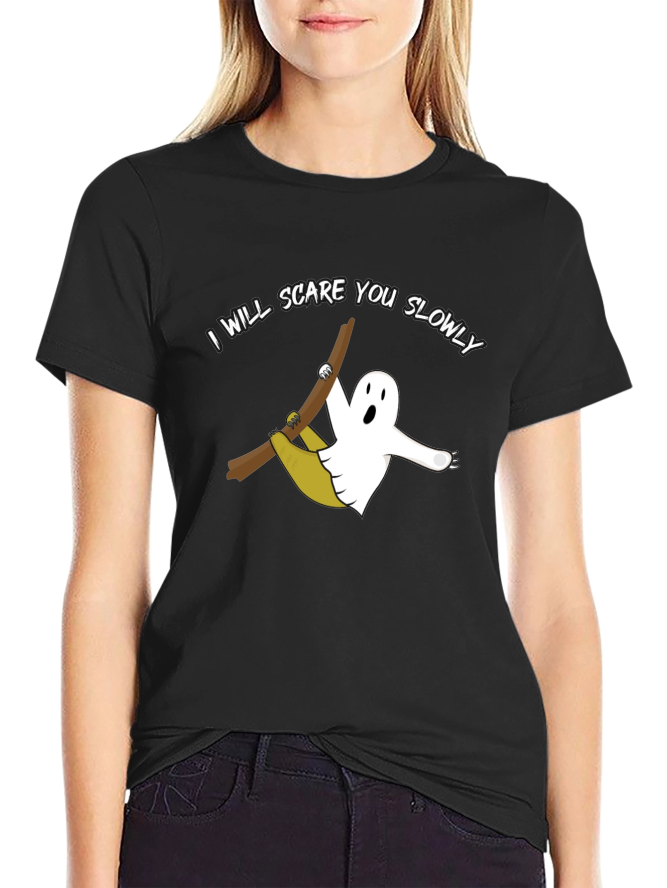 Funny Ghost Sloth Halloween T-Shirt