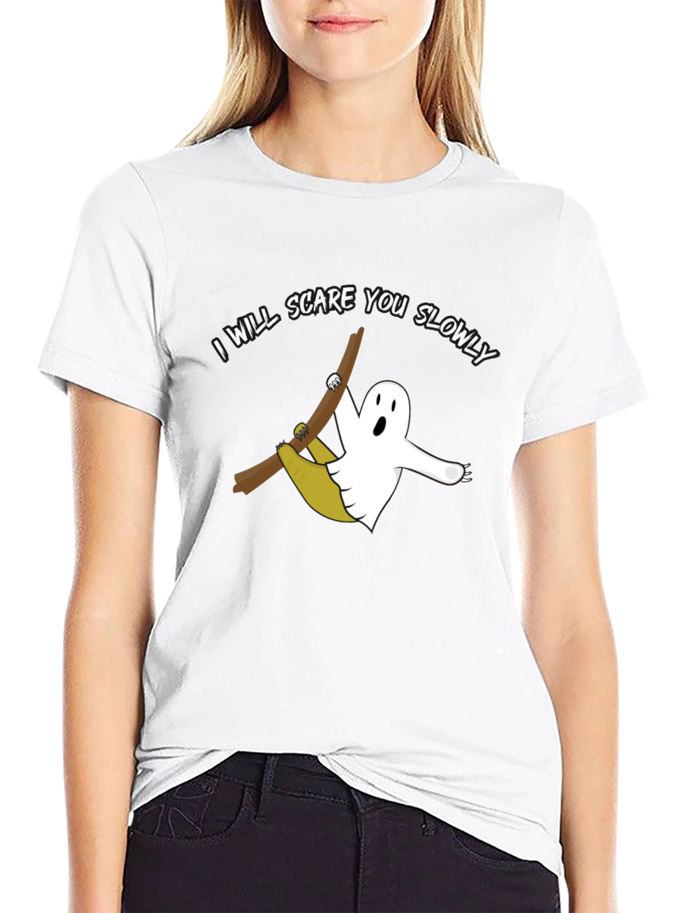 Funny Ghost Sloth Halloween T-Shirt