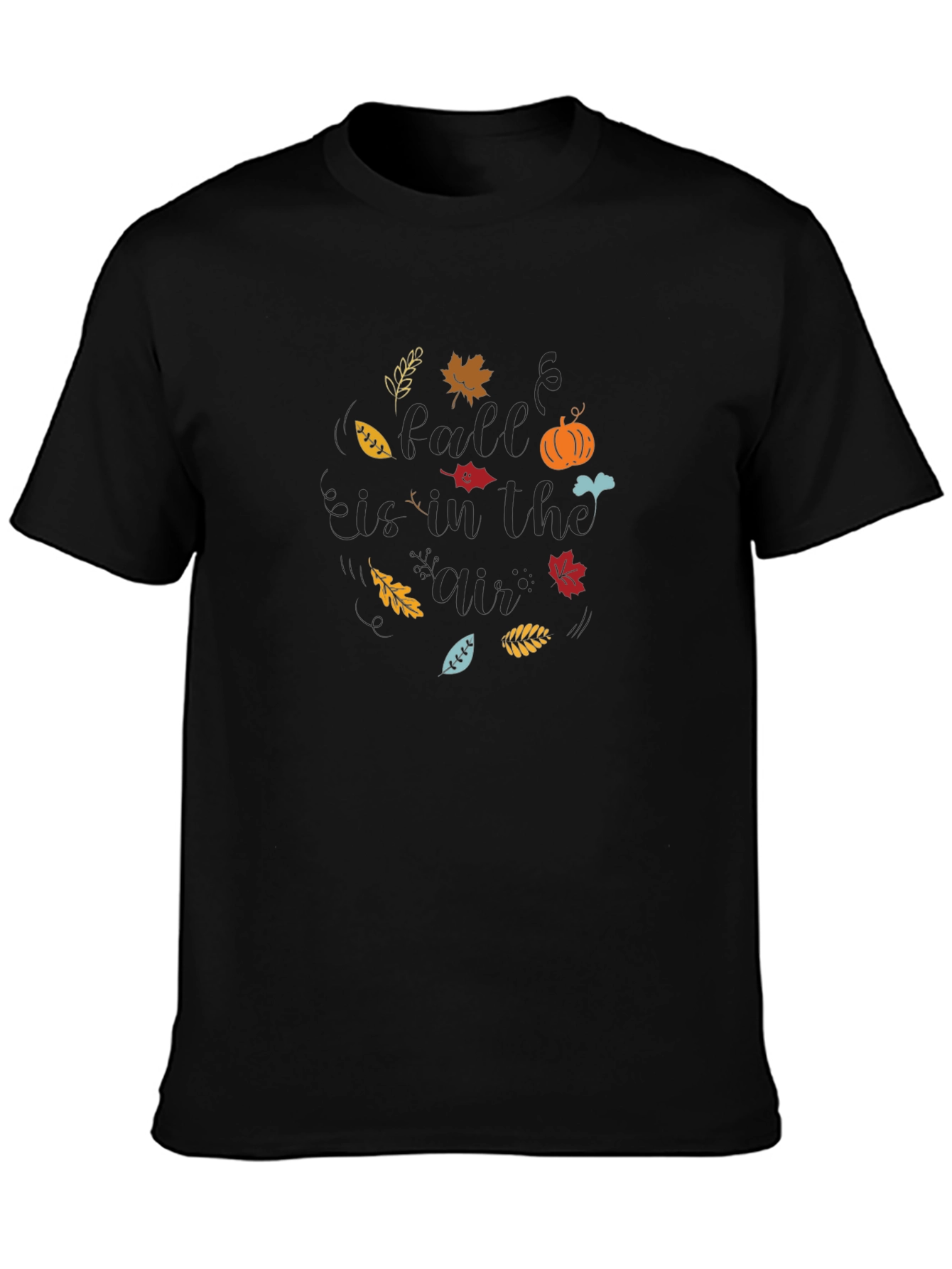 Fall is in the Air Black T-Shirt