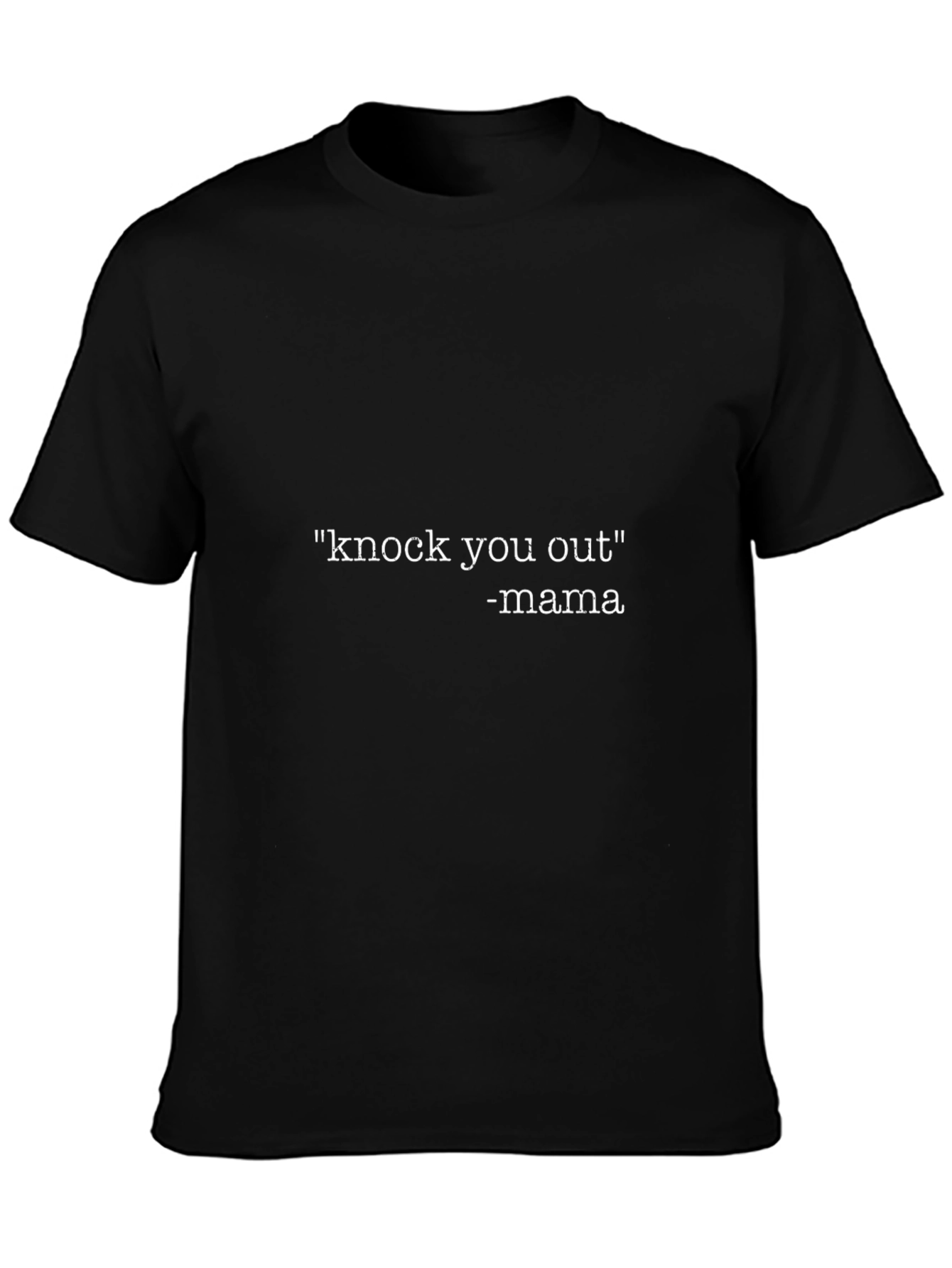 Knock You Out Mama Black Graphic Tee