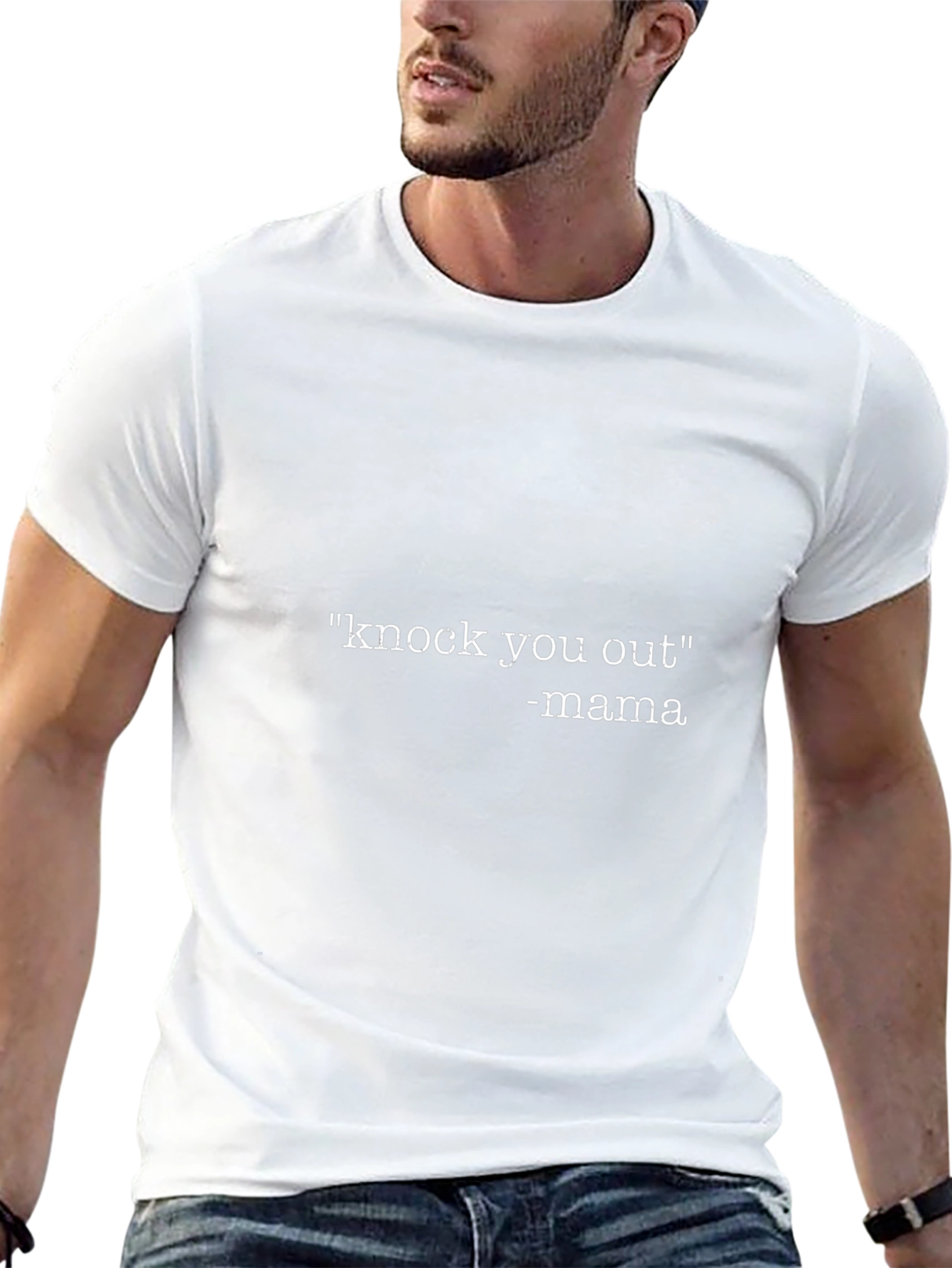 Knock You Out Mama Black Graphic Tee