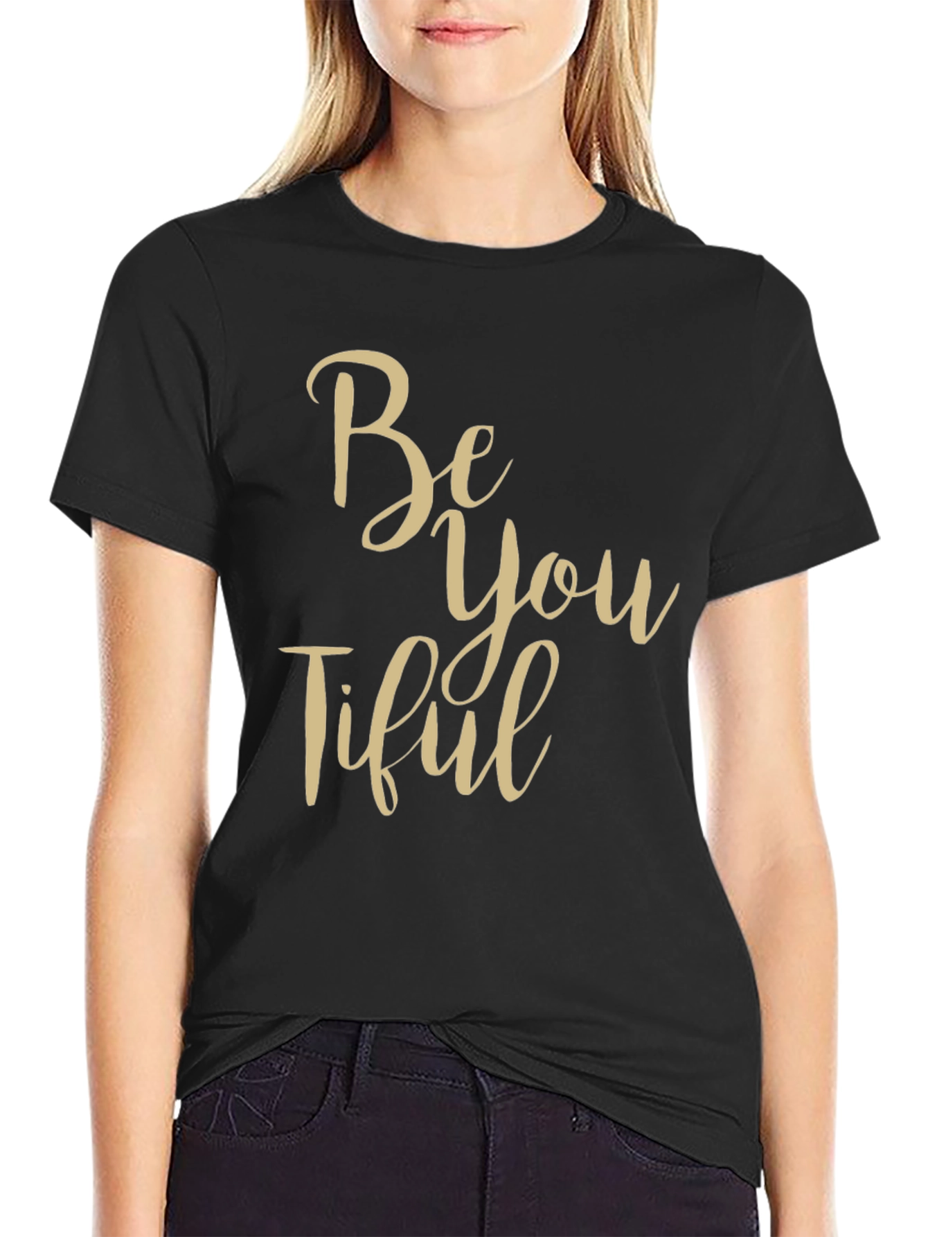 Be You Tiful Black Graphic Tee