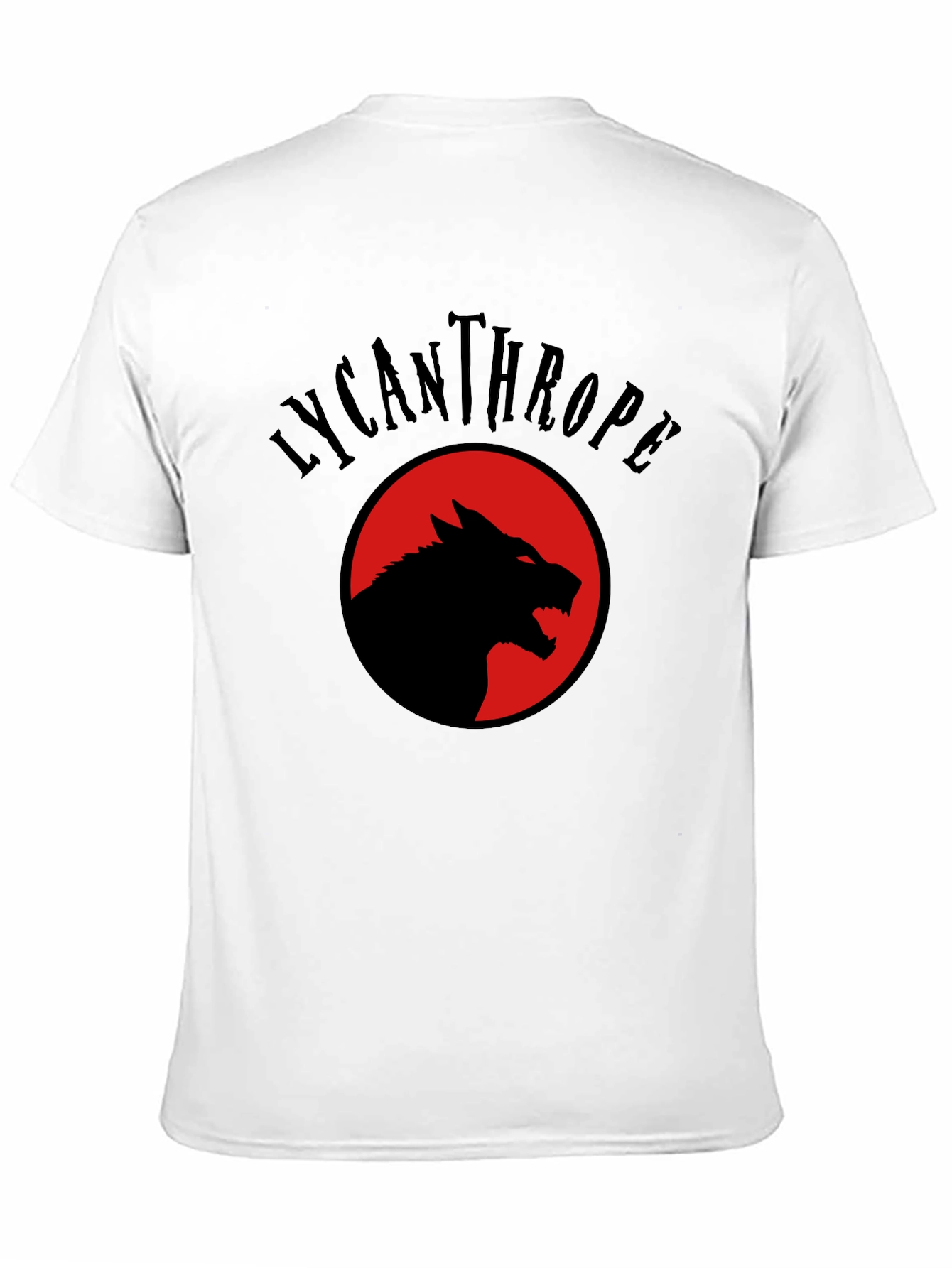 Lycanthrope Wolf Graphic Tee - Black Crew Neck T-Shirt