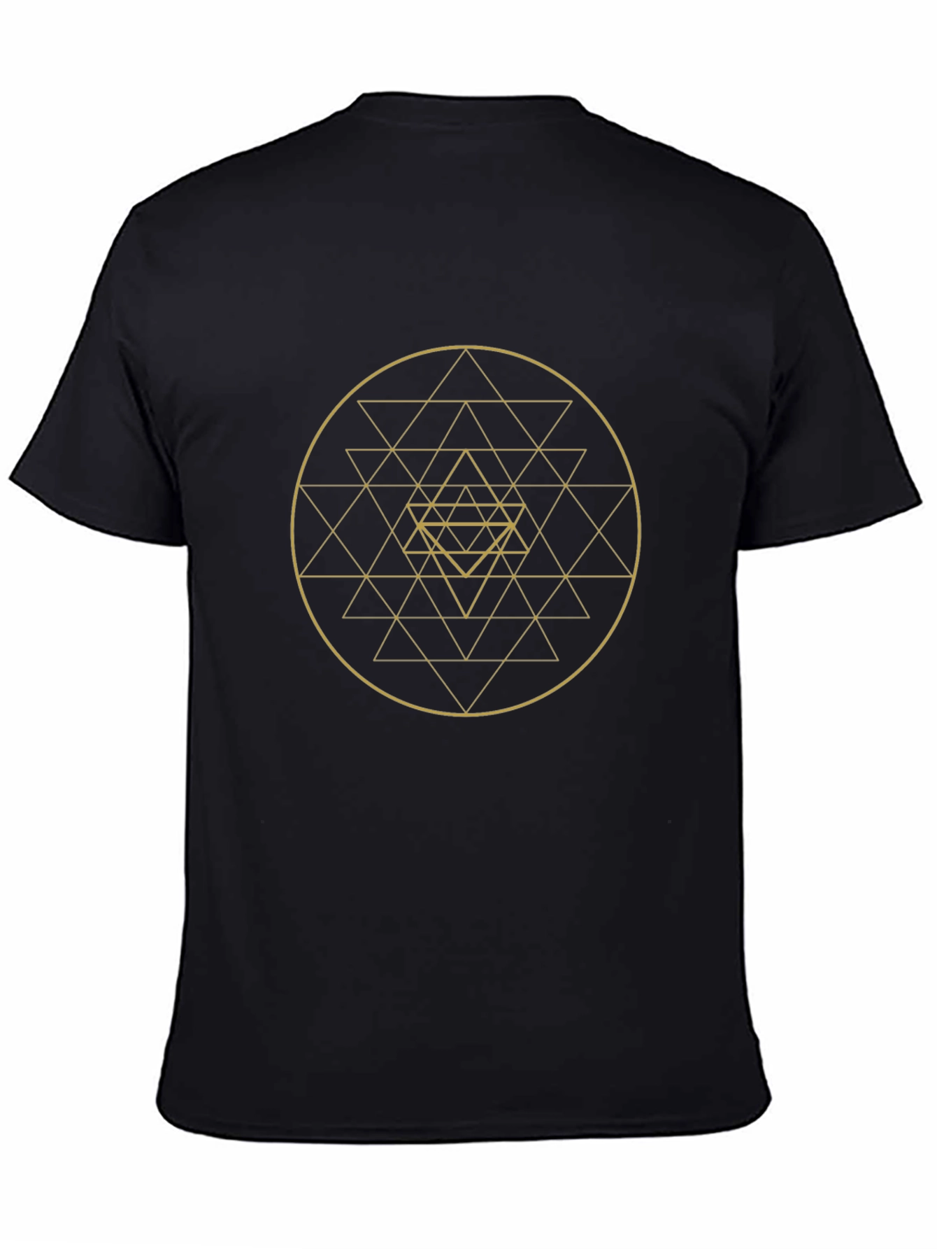 Geometric Design Black T-Shirt