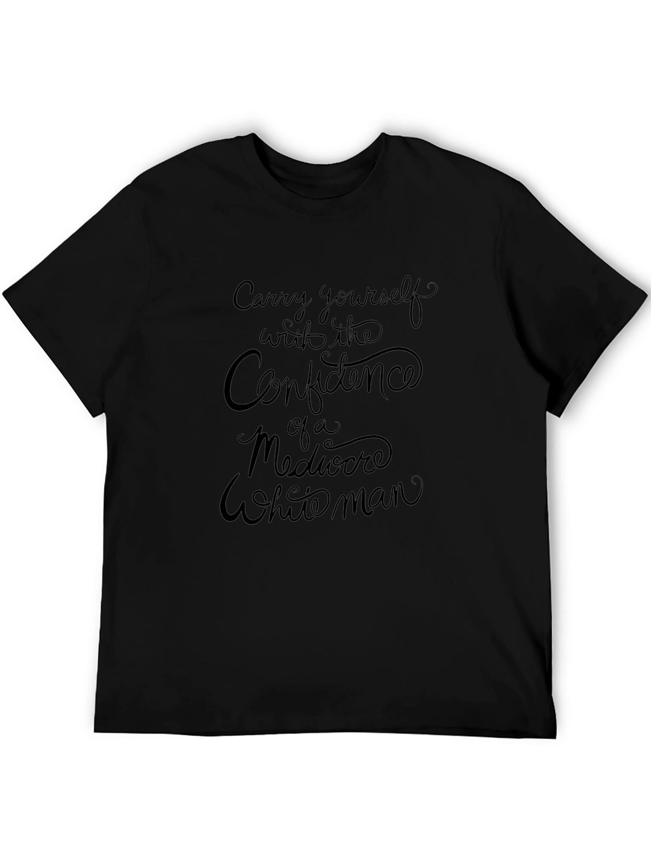 Confidence Slogan Black T-Shirt