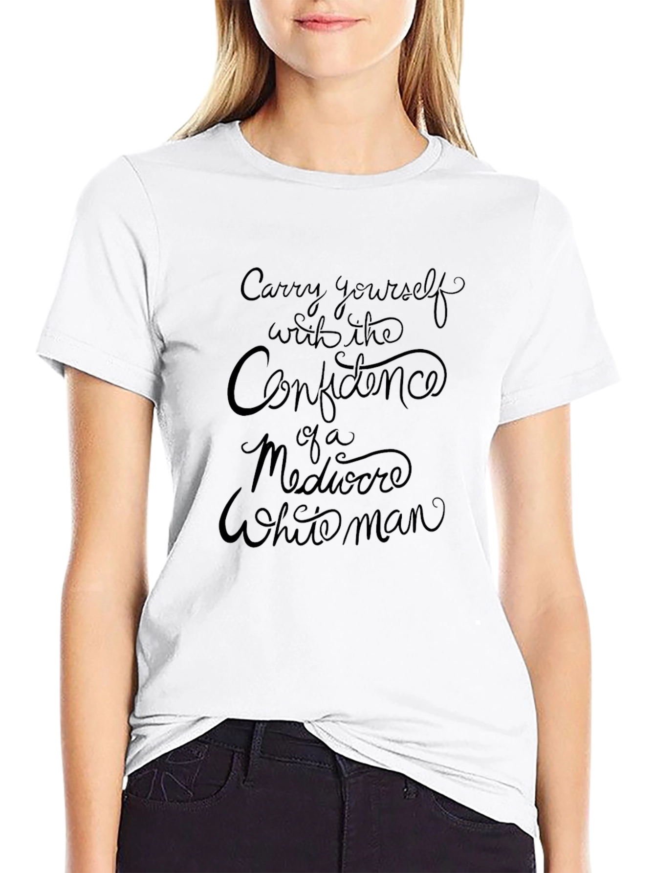 Confidence Slogan Black T-Shirt