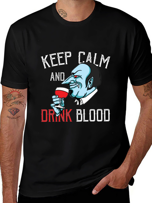 Keep Calm Vampire T-Shirt - Funny Halloween Tee