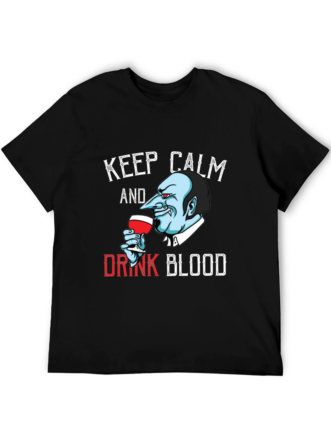 Keep Calm Vampire T-Shirt - Funny Halloween Tee