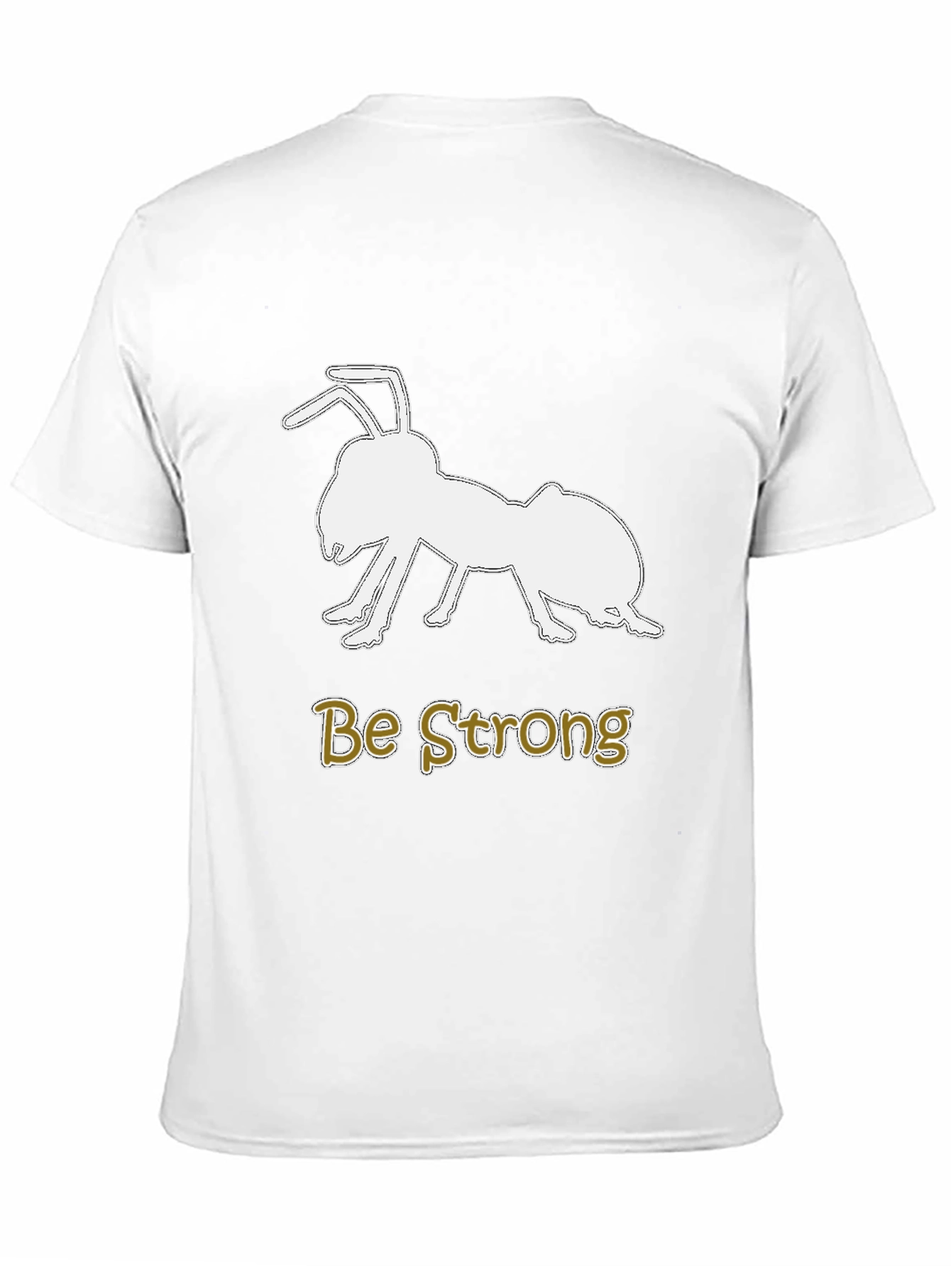 Be Strong Ant Graphic Tee - Motivational Black T-Shirt