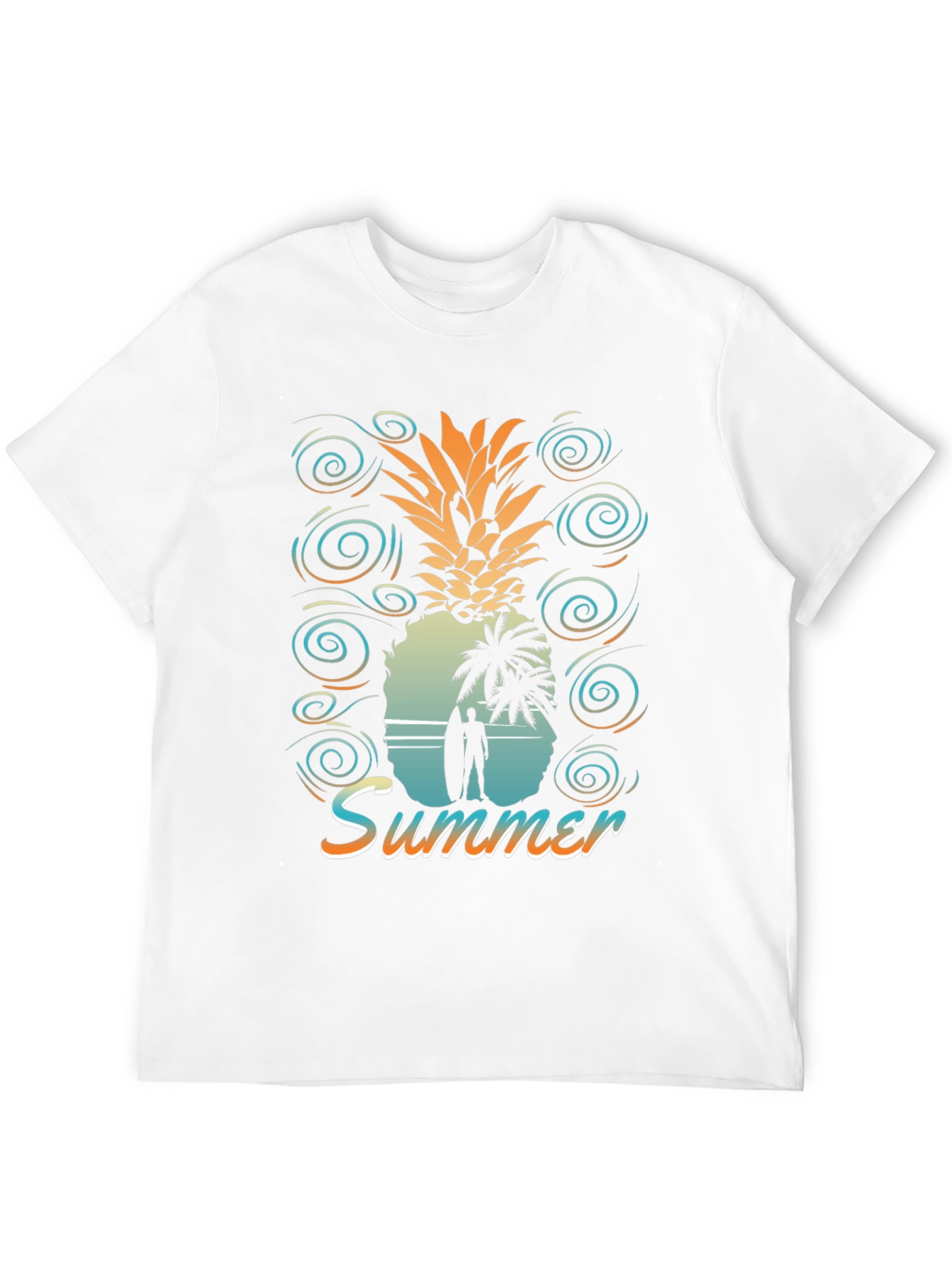 Summer Pineapple Graphic Tee - Beach Vibes