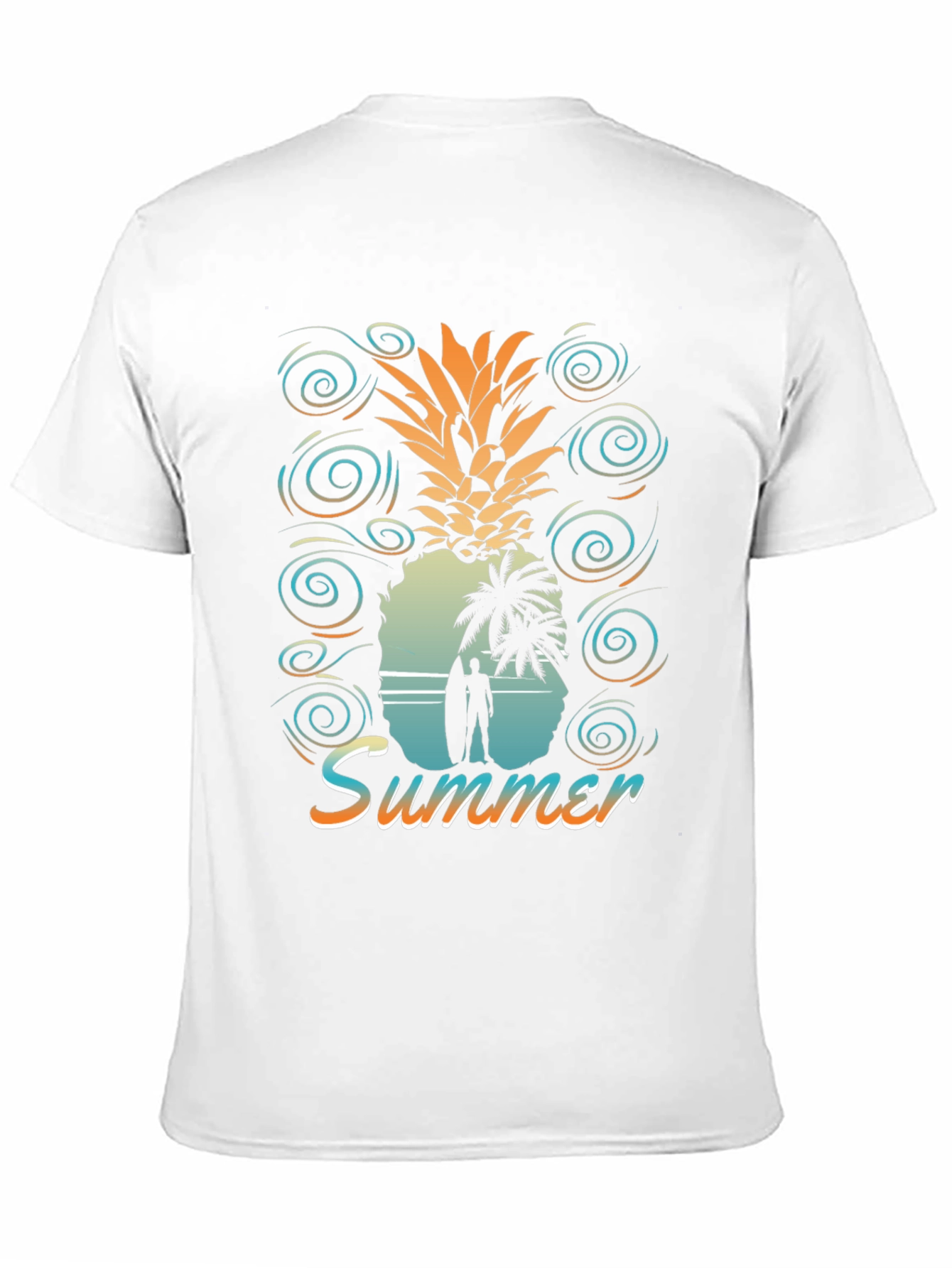 Summer Pineapple Graphic Tee - Beach Vibes