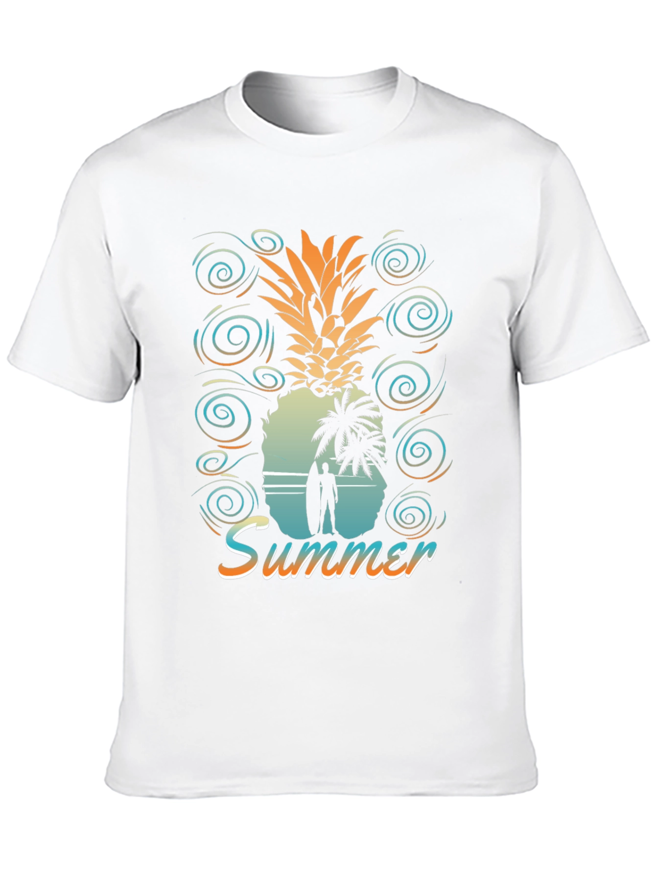 Summer Pineapple Graphic Tee - Beach Vibes