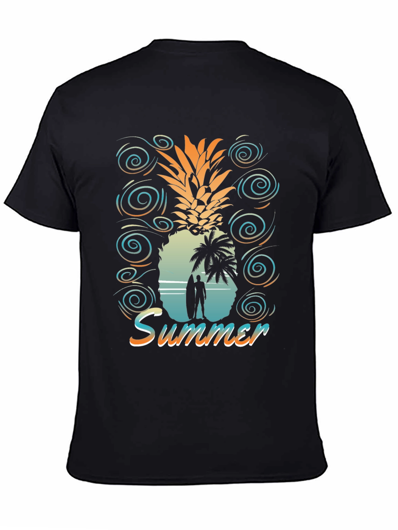 Summer Pineapple Graphic Tee - Beach Vibes