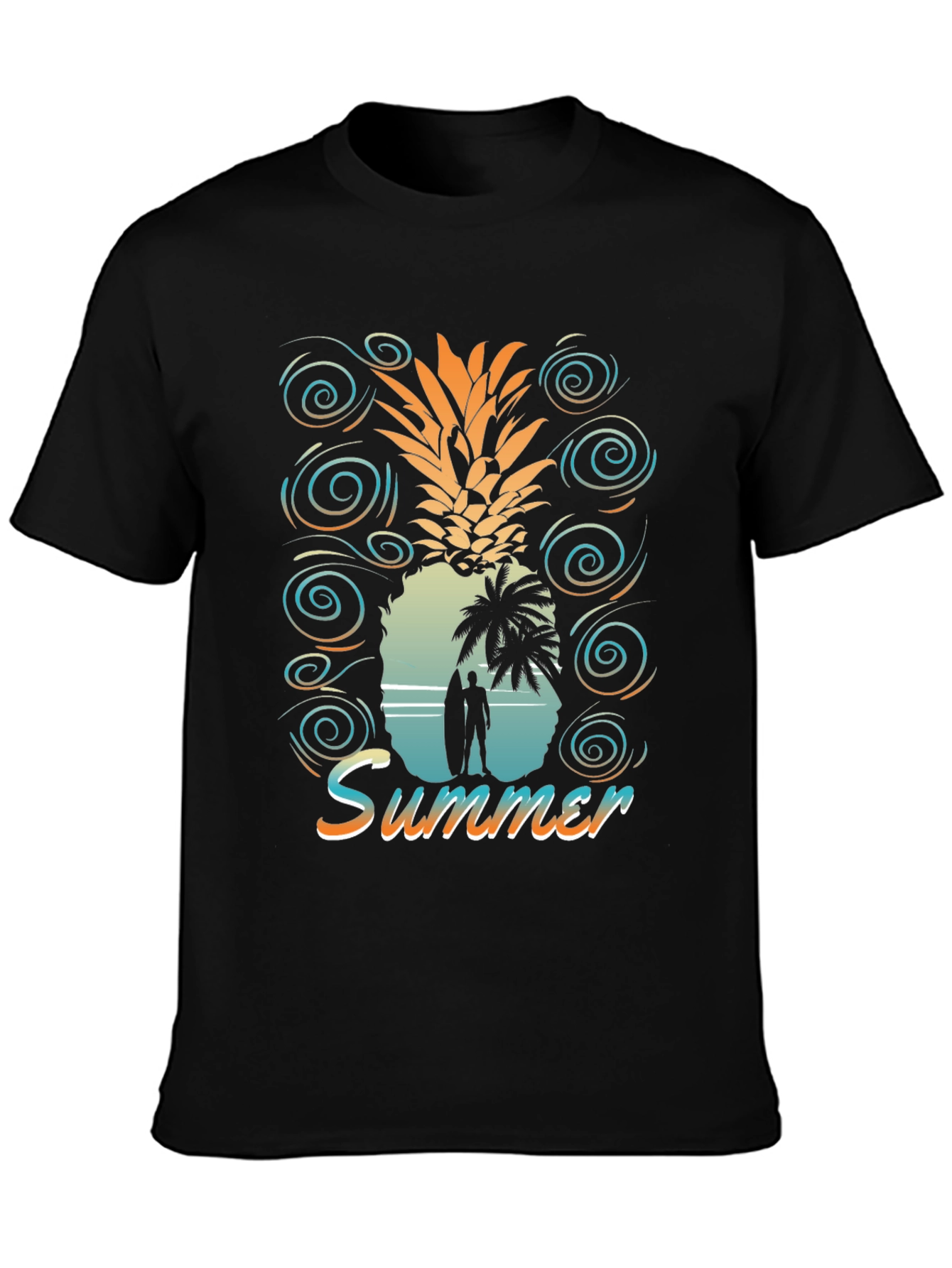Summer Pineapple Graphic Tee - Beach Vibes