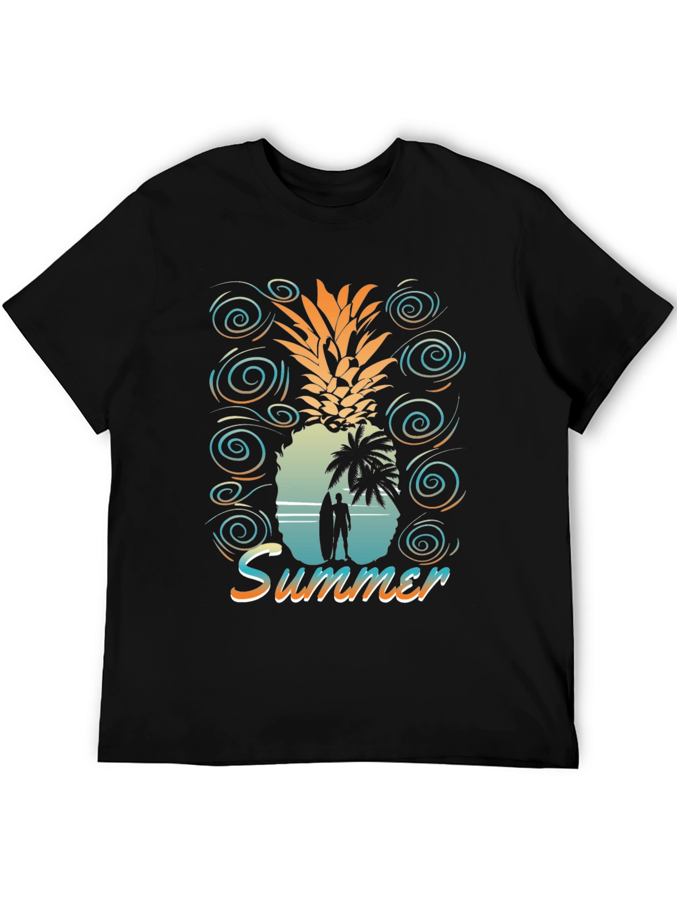 Summer Pineapple Graphic Tee - Beach Vibes