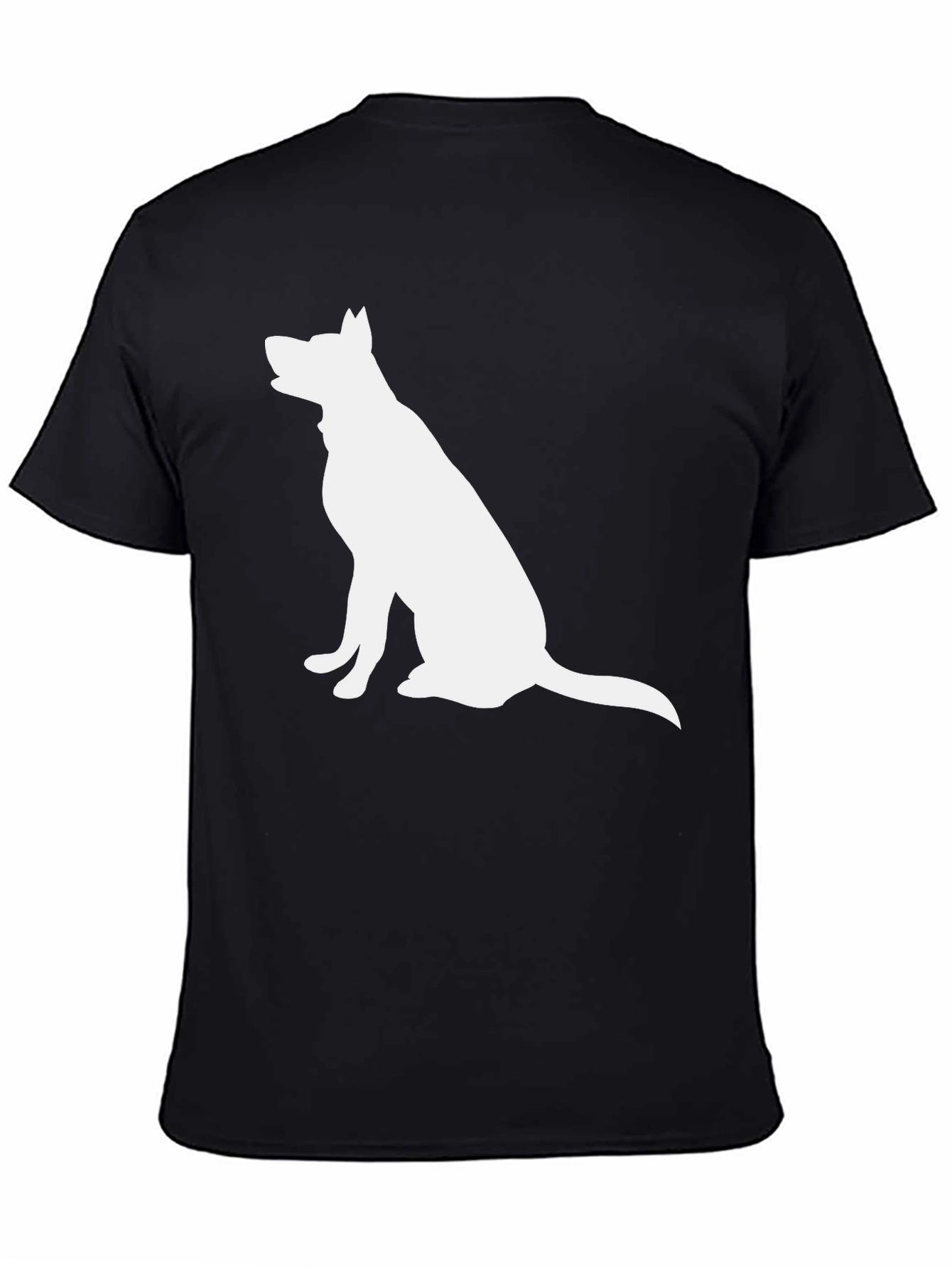 Dog Silhouette Graphic Tee - Black