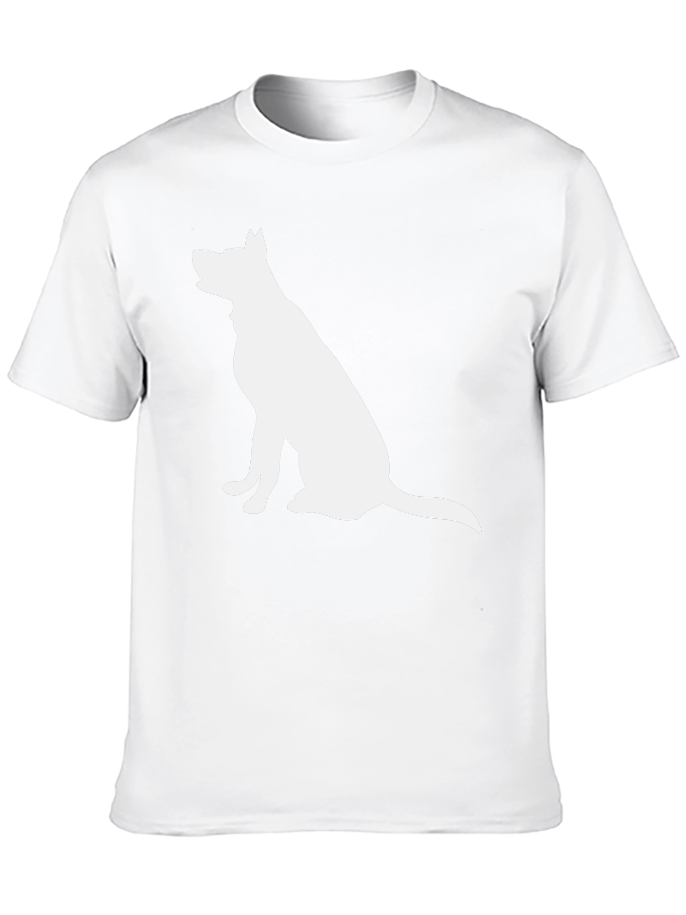 Dog Silhouette Graphic Tee - Black