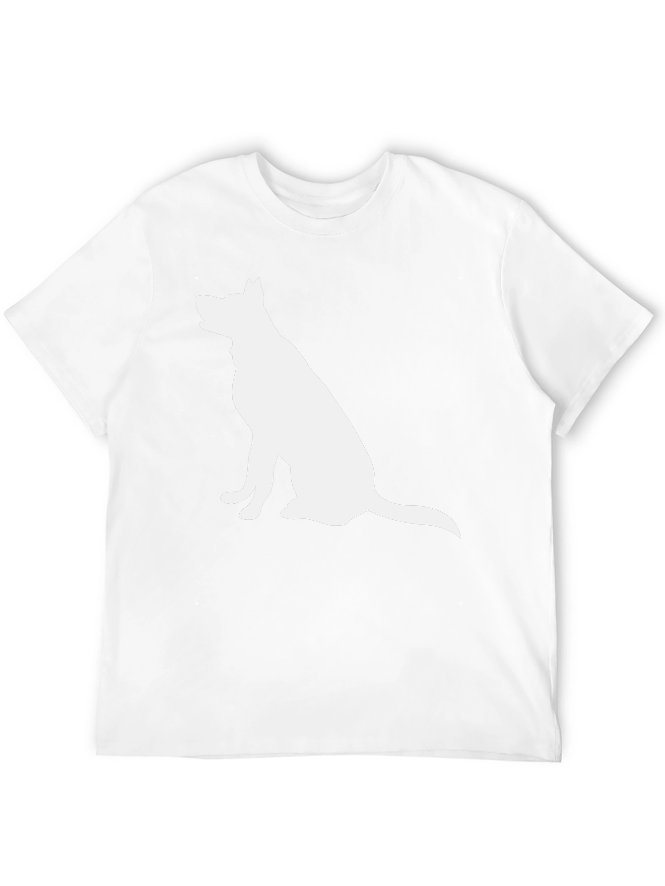 Dog Silhouette Graphic Tee - Black