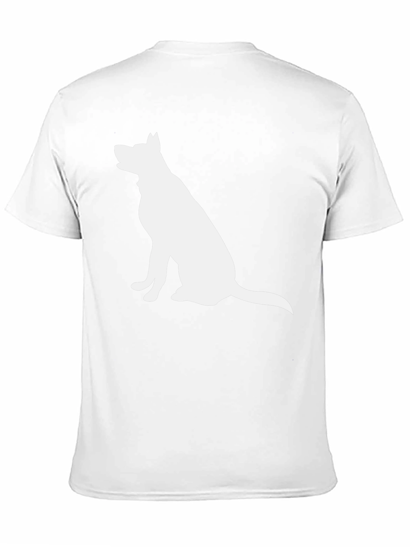 Dog Silhouette Graphic Tee - Black
