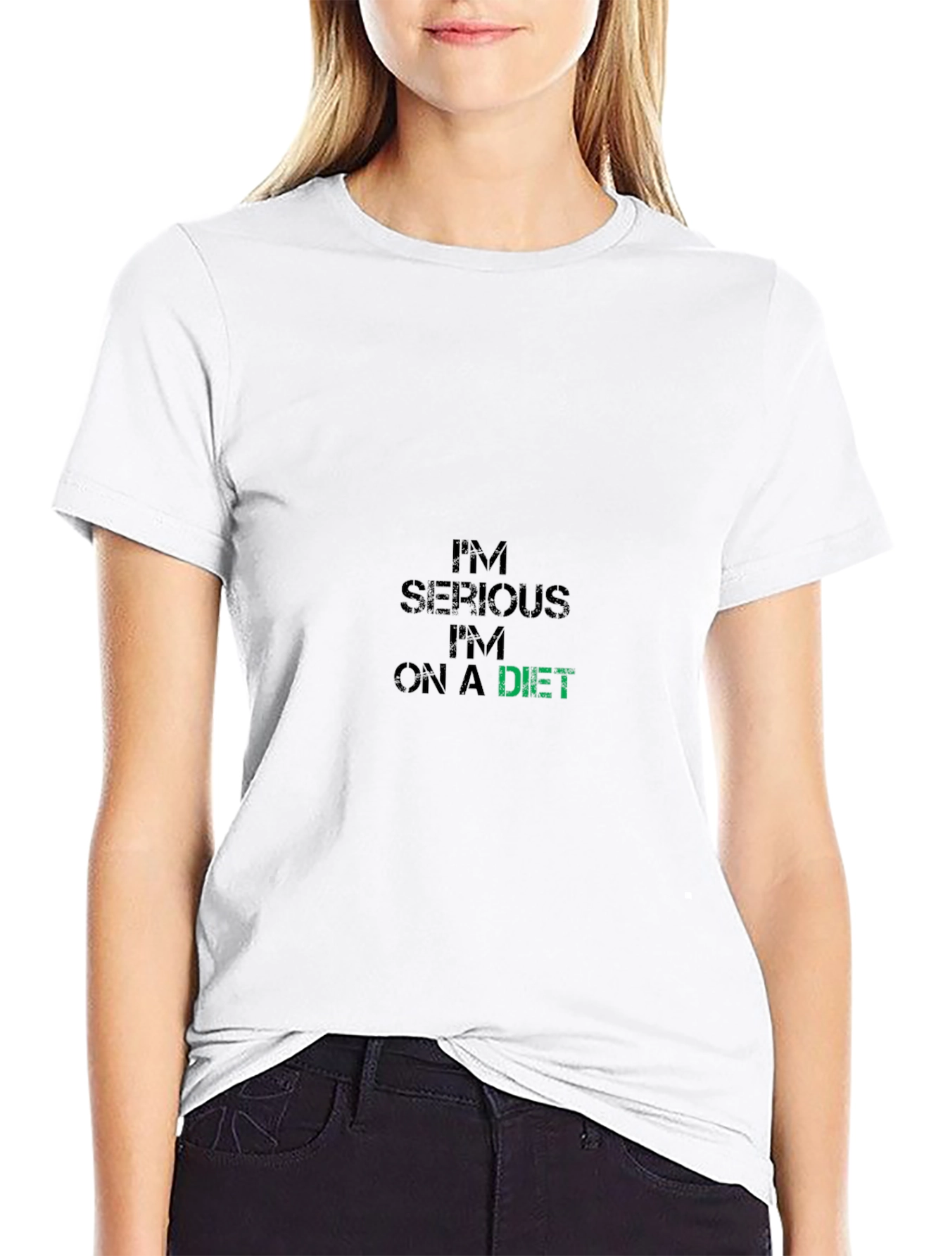 Im Serious Im On A Diet Black T-Shirt