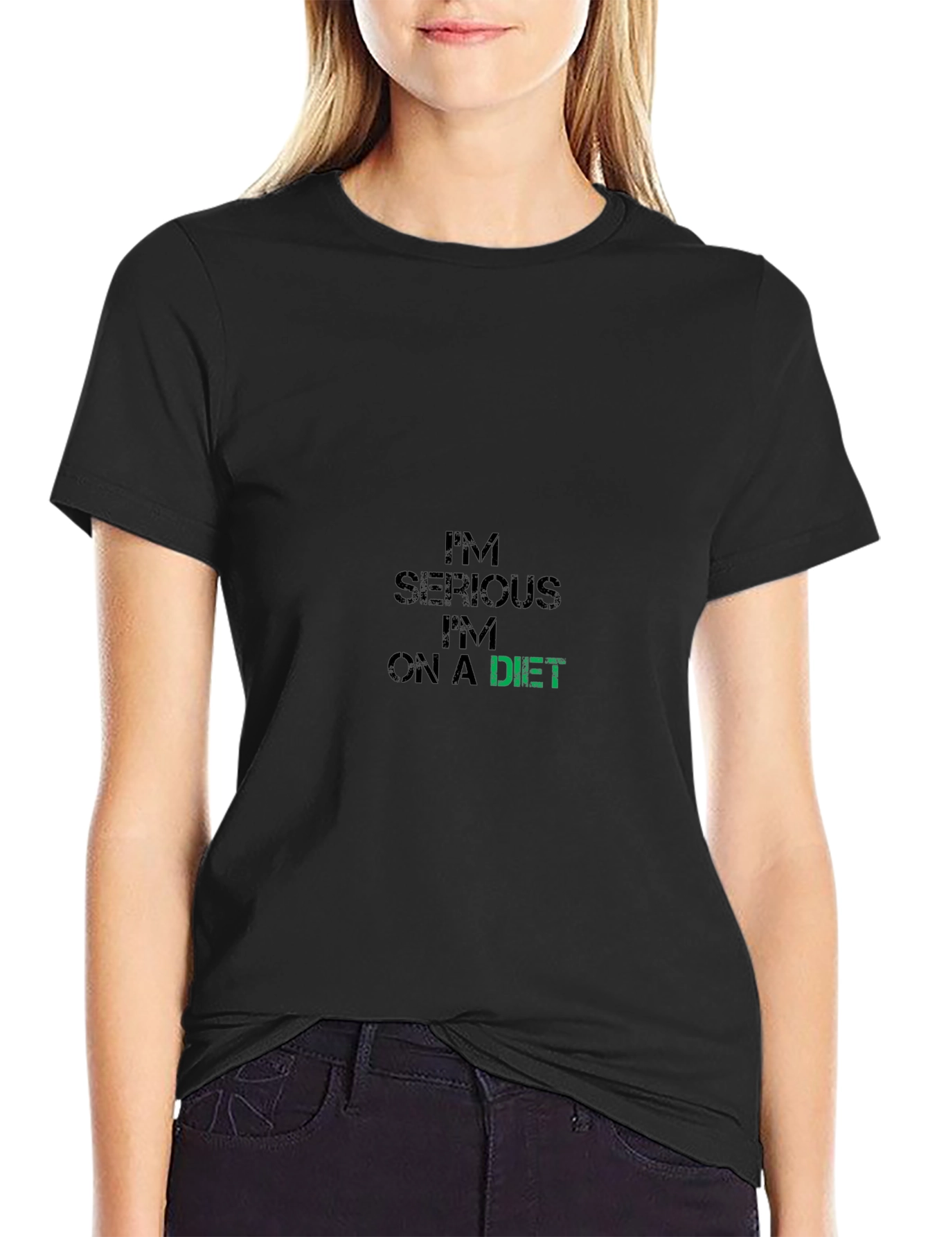 Im Serious Im On A Diet Black T-Shirt