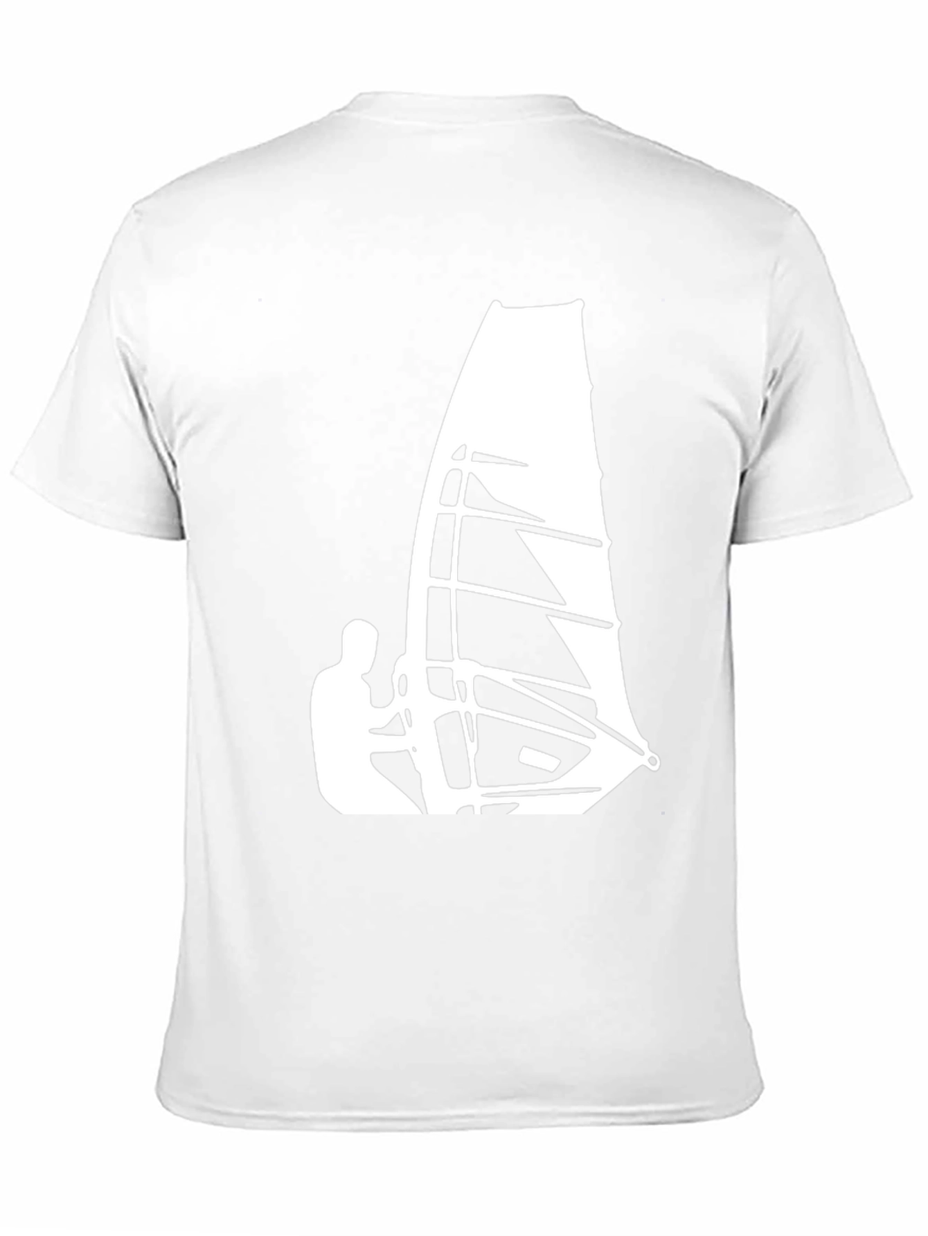 Windsurfer Graphic Tee - Black Cotton T-Shirt