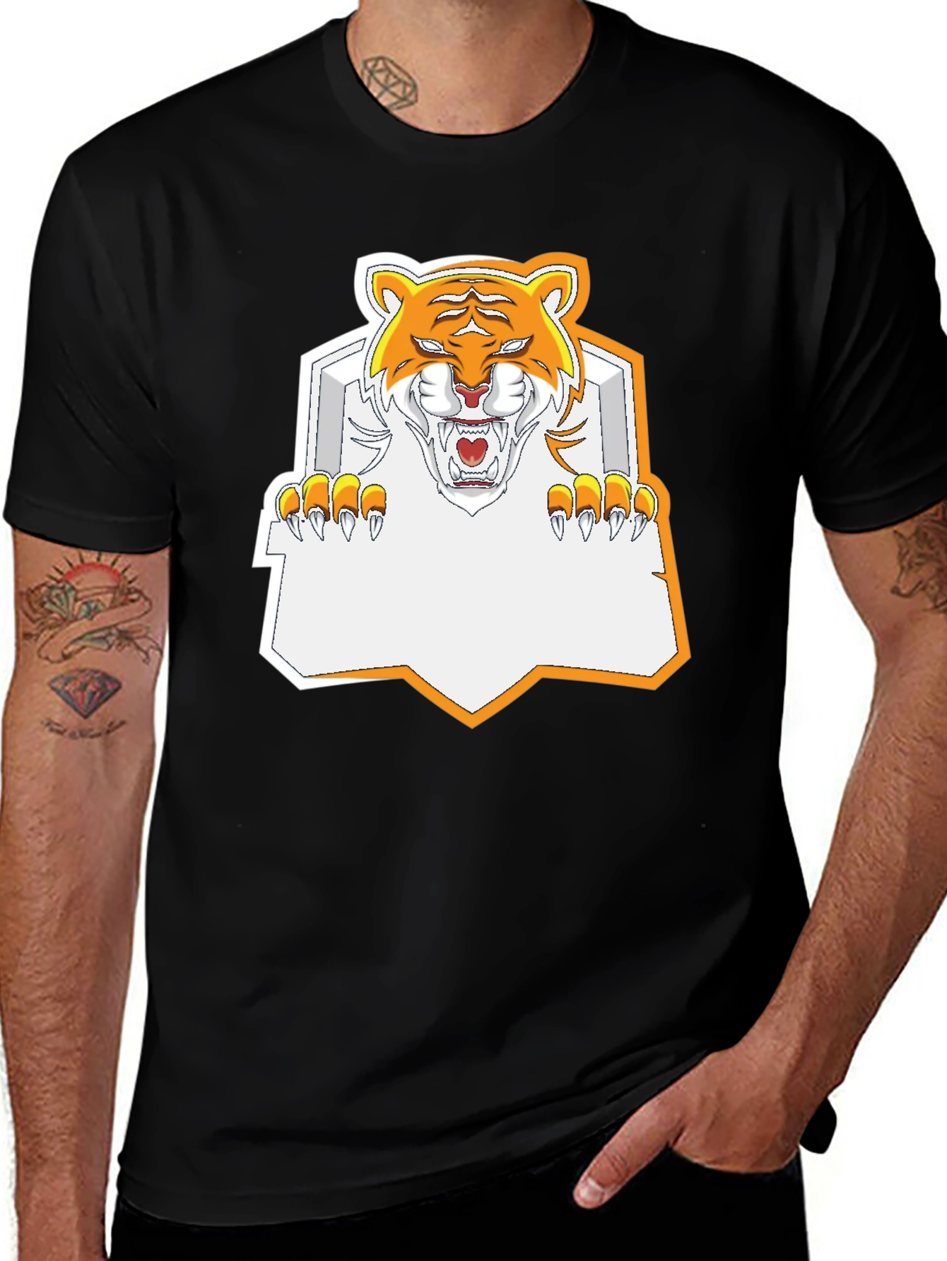 Tiger Graphic Tee - Fierce Black T-Shirt