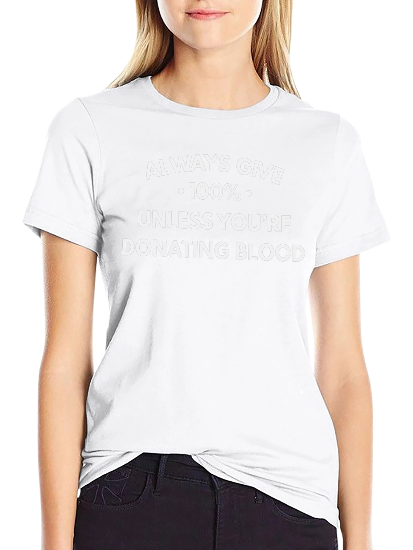Always Give 100% Black Graphic Tee