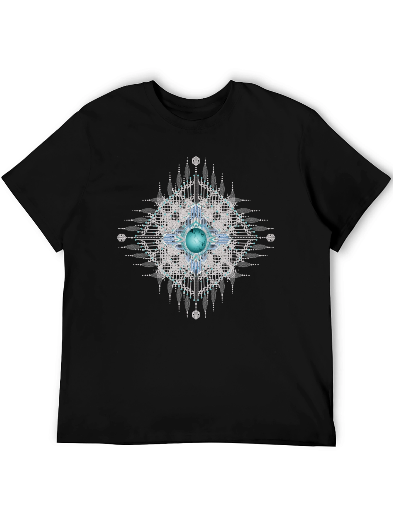 Geometric Gem Black T-Shirt