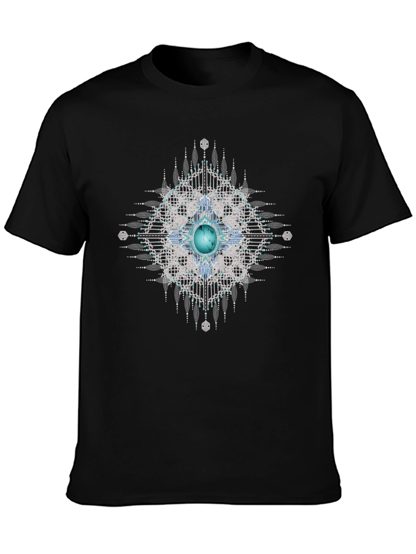 Geometric Gem Black T-Shirt