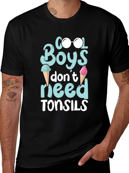 Cool Boys T-Shirt: Ice Cream & Sunglasses