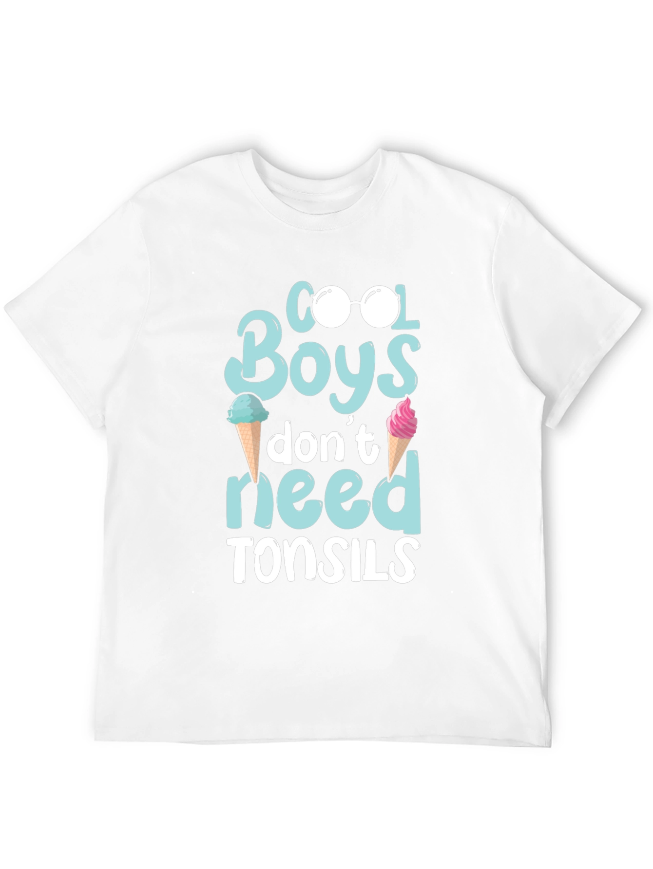 Cool Boys T-Shirt: Ice Cream & Sunglasses