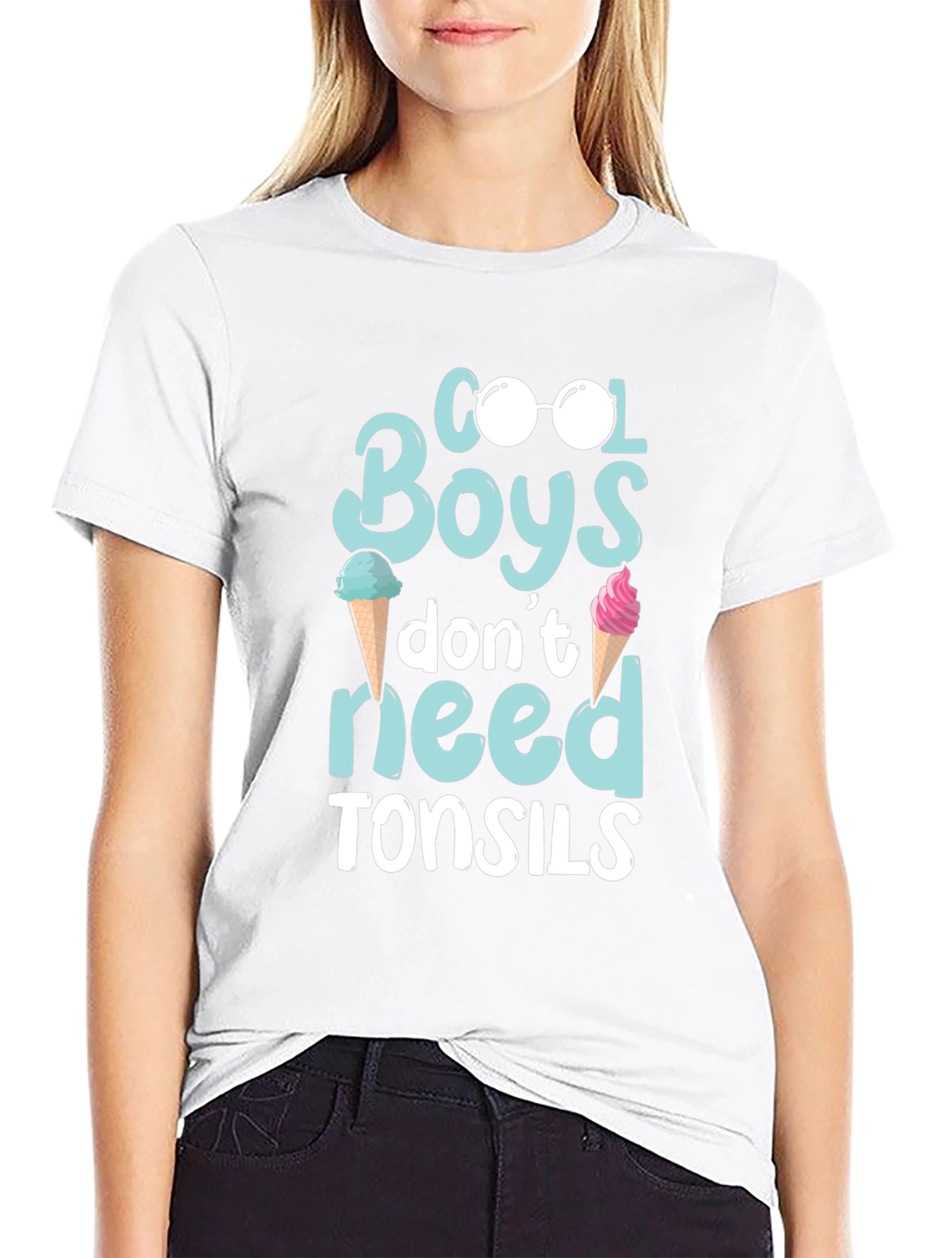 Cool Boys T-Shirt: Ice Cream & Sunglasses