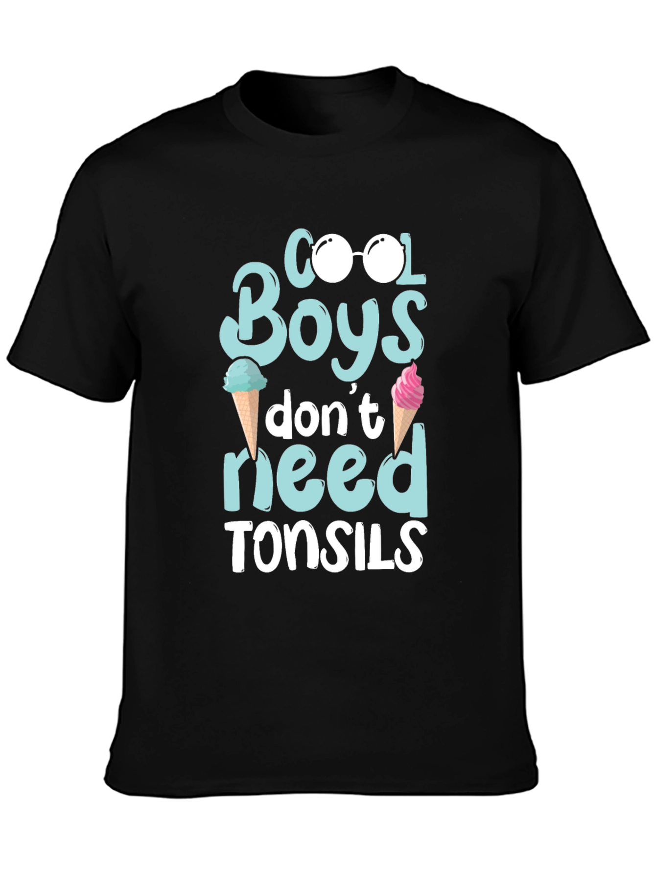 Cool Boys T-Shirt: Ice Cream & Sunglasses