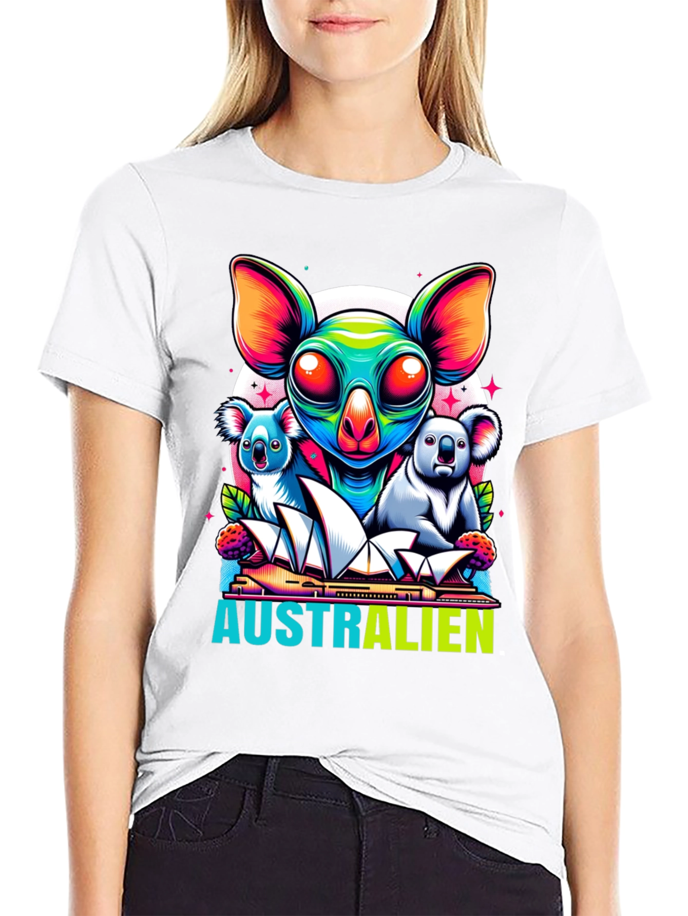 Aussie Pride T-Shirt: Alien Koala Design
