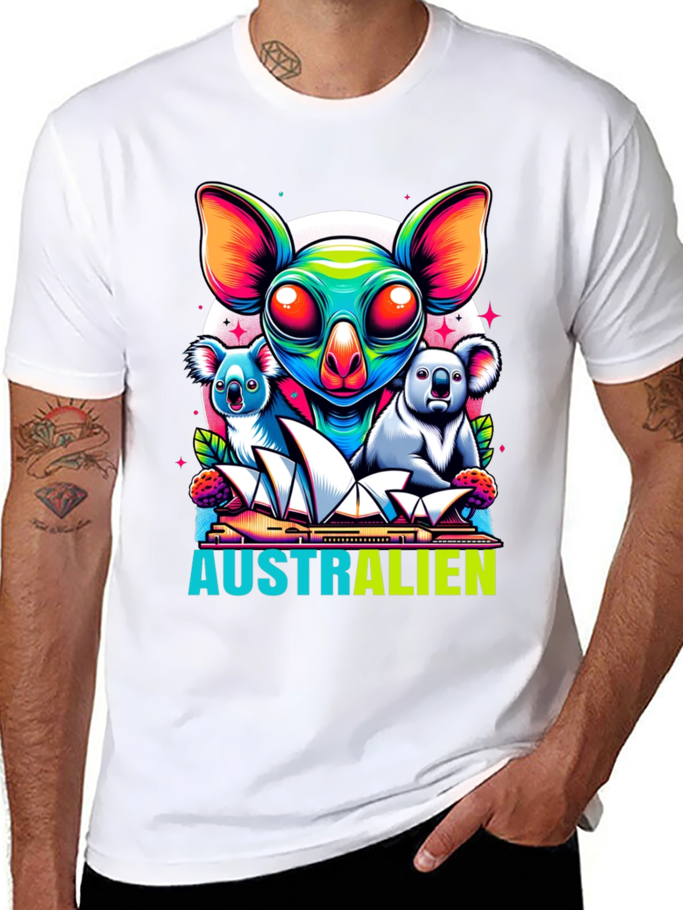 Aussie Pride T-Shirt: Alien Koala Design