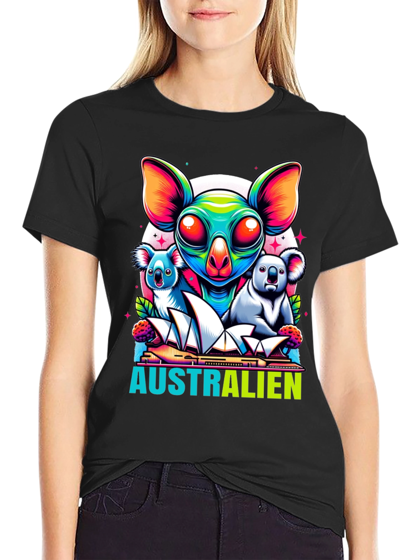 Aussie Pride T-Shirt: Alien Koala Design