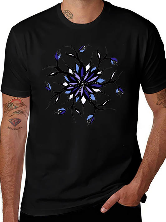 Abstract Floral Graphic Print Tee